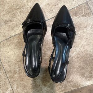 Elegant Black Women's Slingback Heels